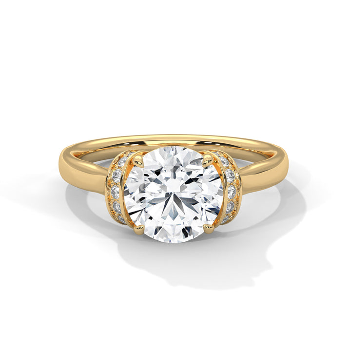 Cathedral Hidden Halo Solitaire Ring