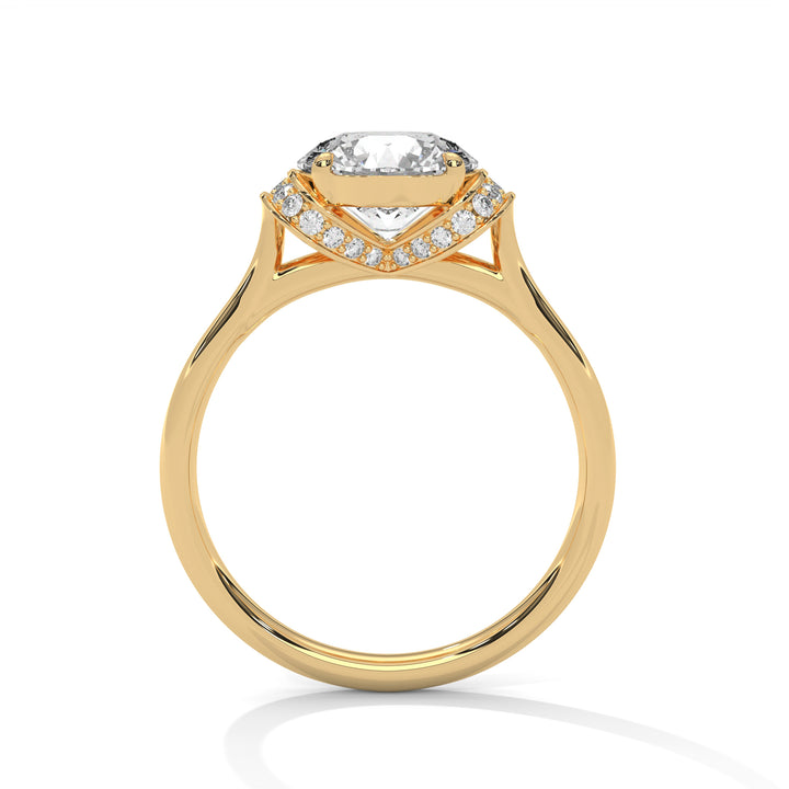 Cathedral Hidden Halo Solitaire Ring