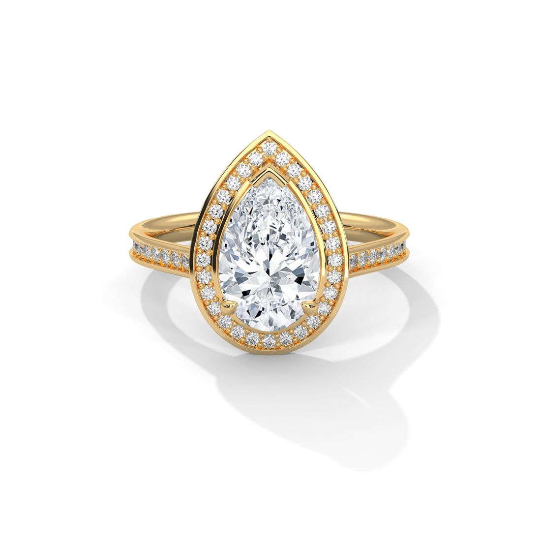 Luxury Pear Solitaire Ring