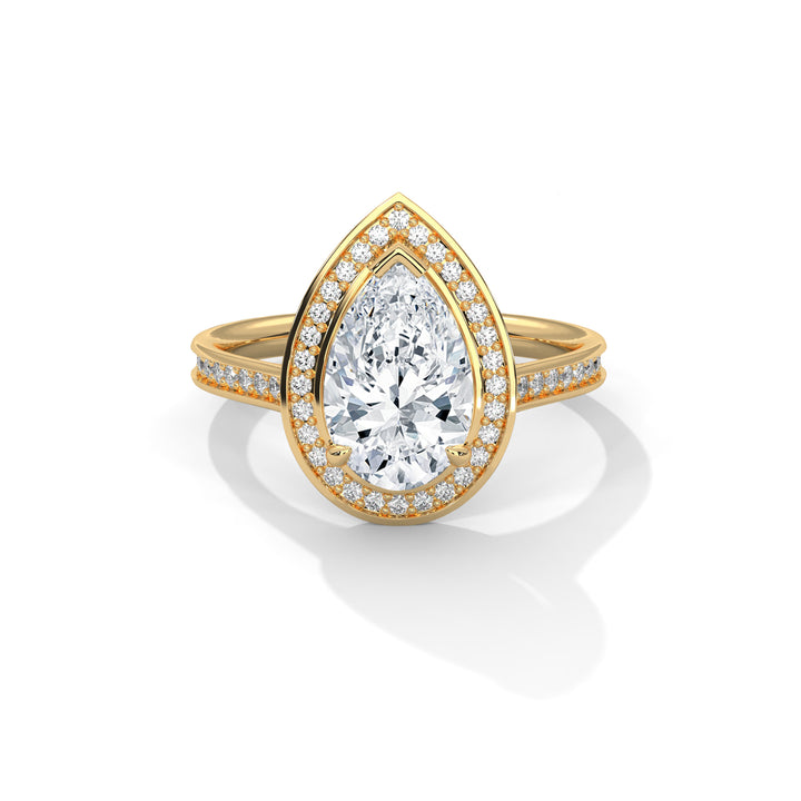 Luxury Pear Solitaire Ring