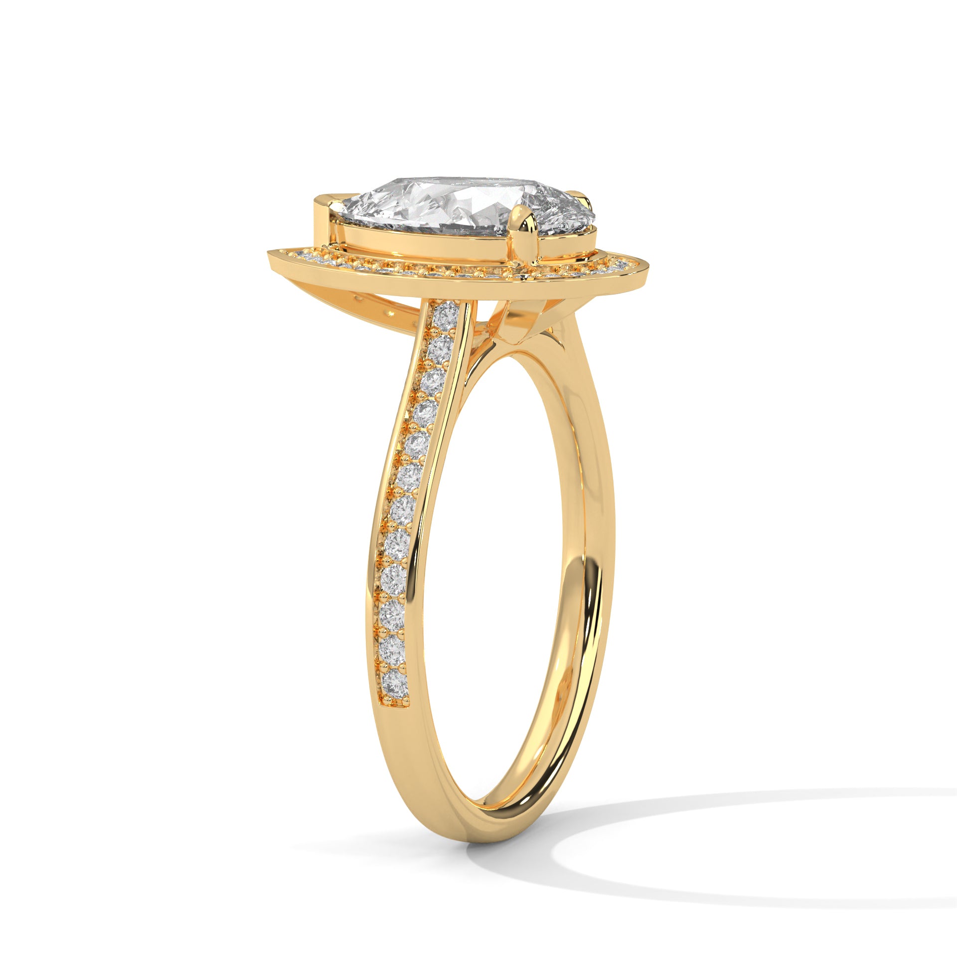 Luxury Pear Solitaire Ring
