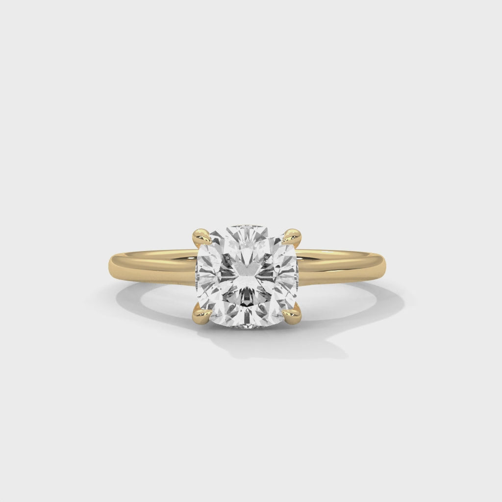 Cushion Solitaire Ring
